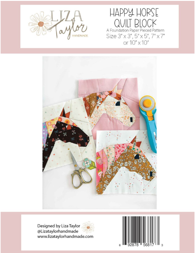 Liza Taylor Handmade Happy Horse Quilt Block Pattern