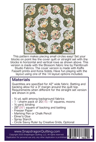 Mini Moons Quilt Pattern