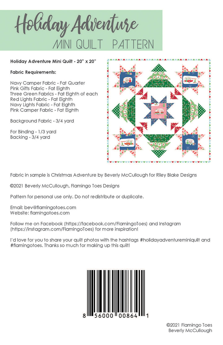 Beverly McCullough Holiday Adventure Mini Quilt Pattern