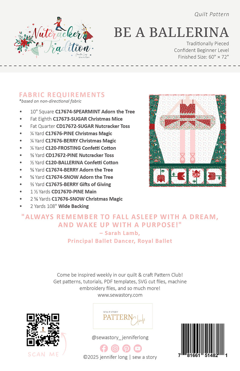 Be a Ballerina Quilt Pattern by Jennifer Long