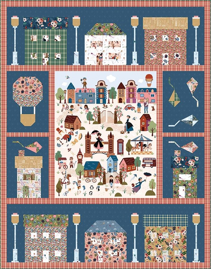 Cherry Tree Lane Panel Quilt Pattern by Jennifer Long for Riley Blake