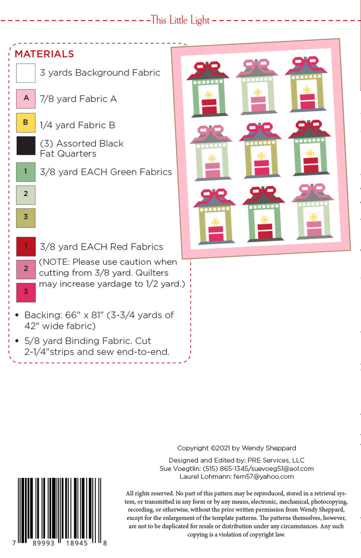 Wendy Sheppard This Little Light Quilt Pattern