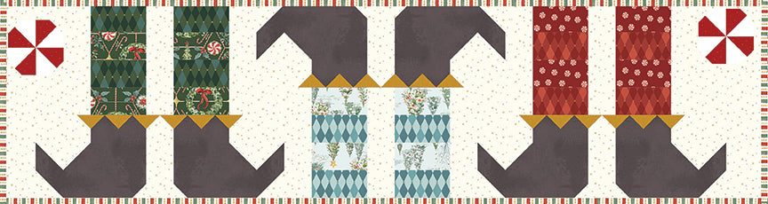 Block Party Quilt Co Elf Feet Table Runner Pattern