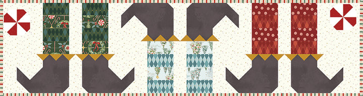 Block Party Quilt Co Elf Feet Table Runner Pattern
