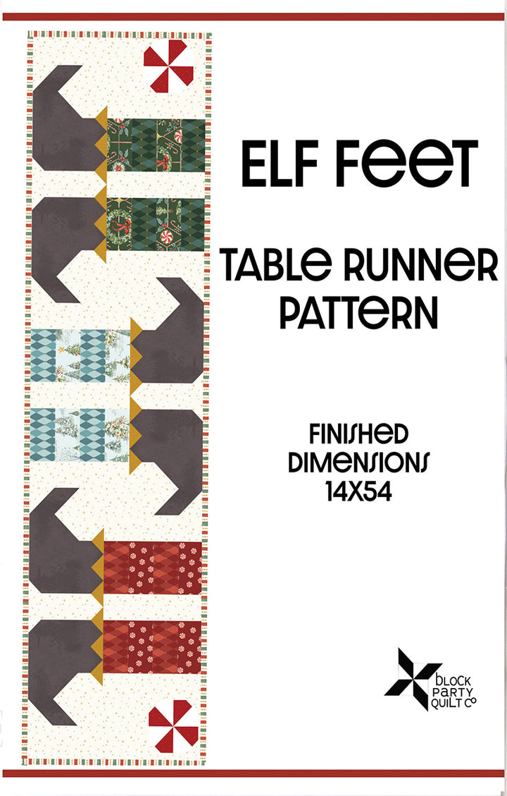 Block Party Quilt Co Elf Feet Table Runner Pattern