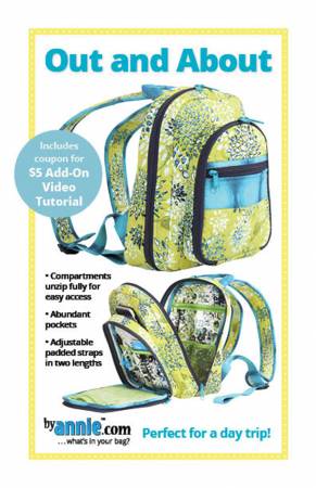 Quilting Elissa Backpack Straps & Pockets Expansion Pack to accompany select ByAnnie.com bag patterns (distributed by ByAnnie.com)