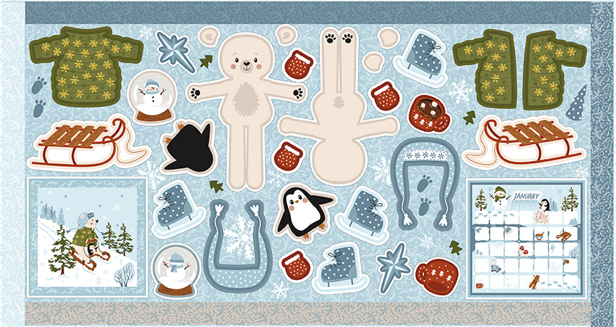 January Doll Panel - Story Animals Through the Year