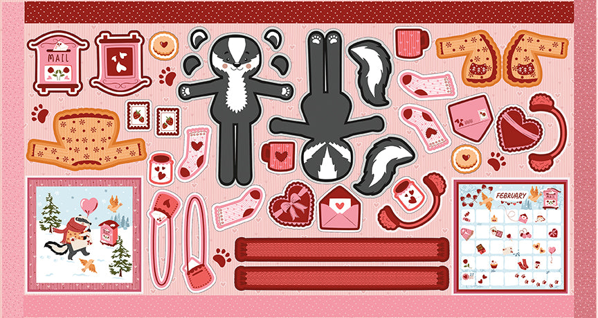 February Doll Panel - Story Animals Through the Year