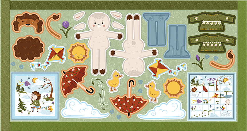 March Doll Panel - Story Animals Through the Year
