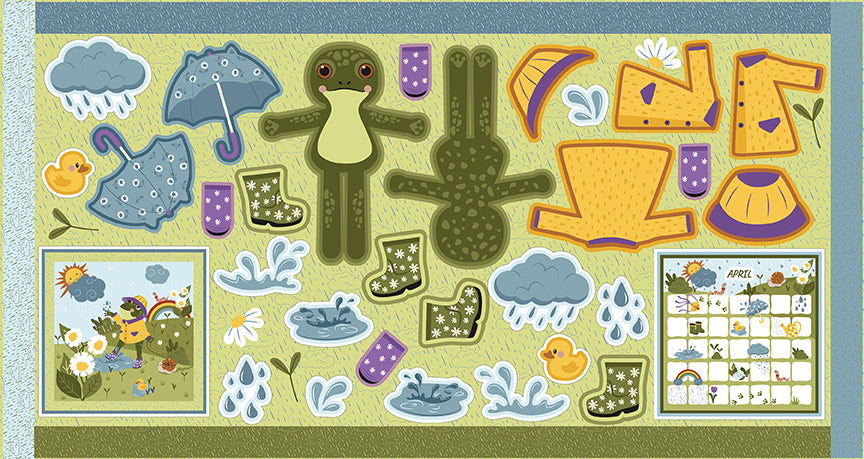 April Doll Panel - Story Animals Through the Year