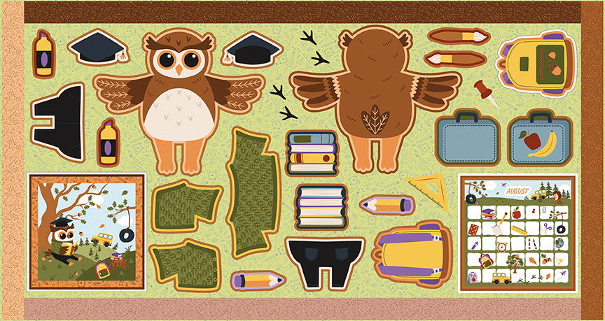 August Doll Panel - Story Animals Through the Year