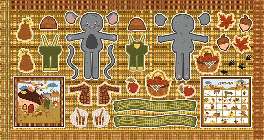 September Doll Panel - Story Animals Through the Year