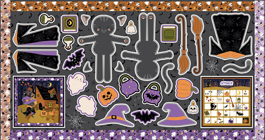 October Doll Panel - Story Animals Through the Year