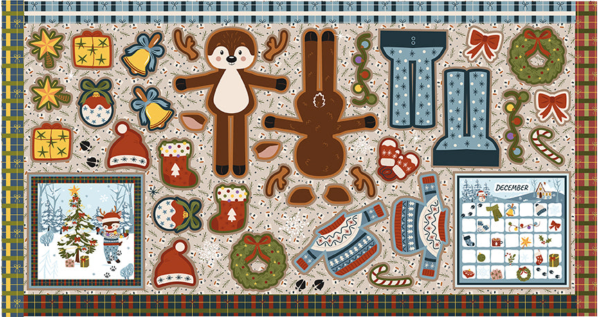 December Doll Panel - Story Animals Through the Year