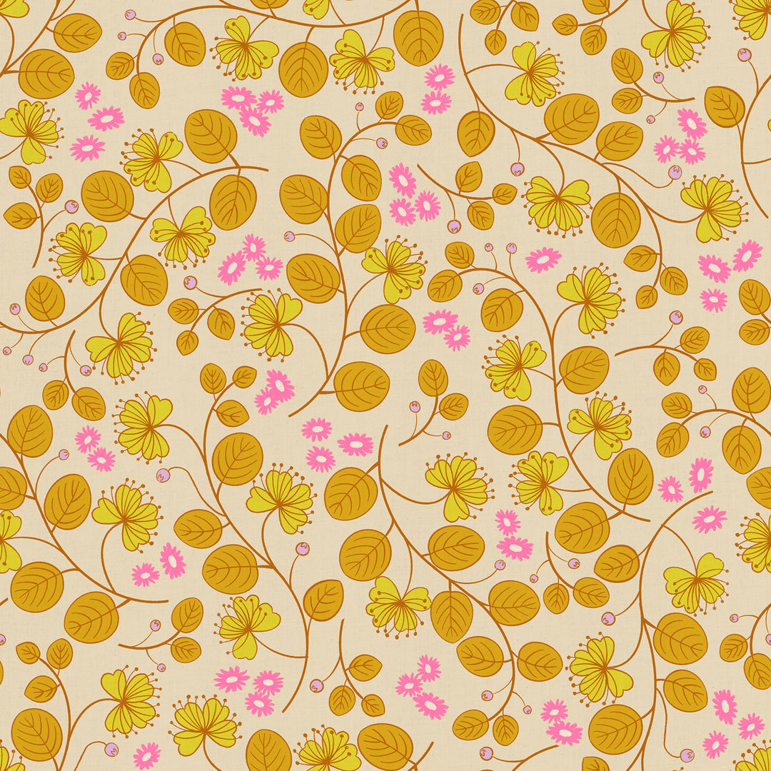 Caper Floral - Parchment - Lofi Linens by Ruby Star Society