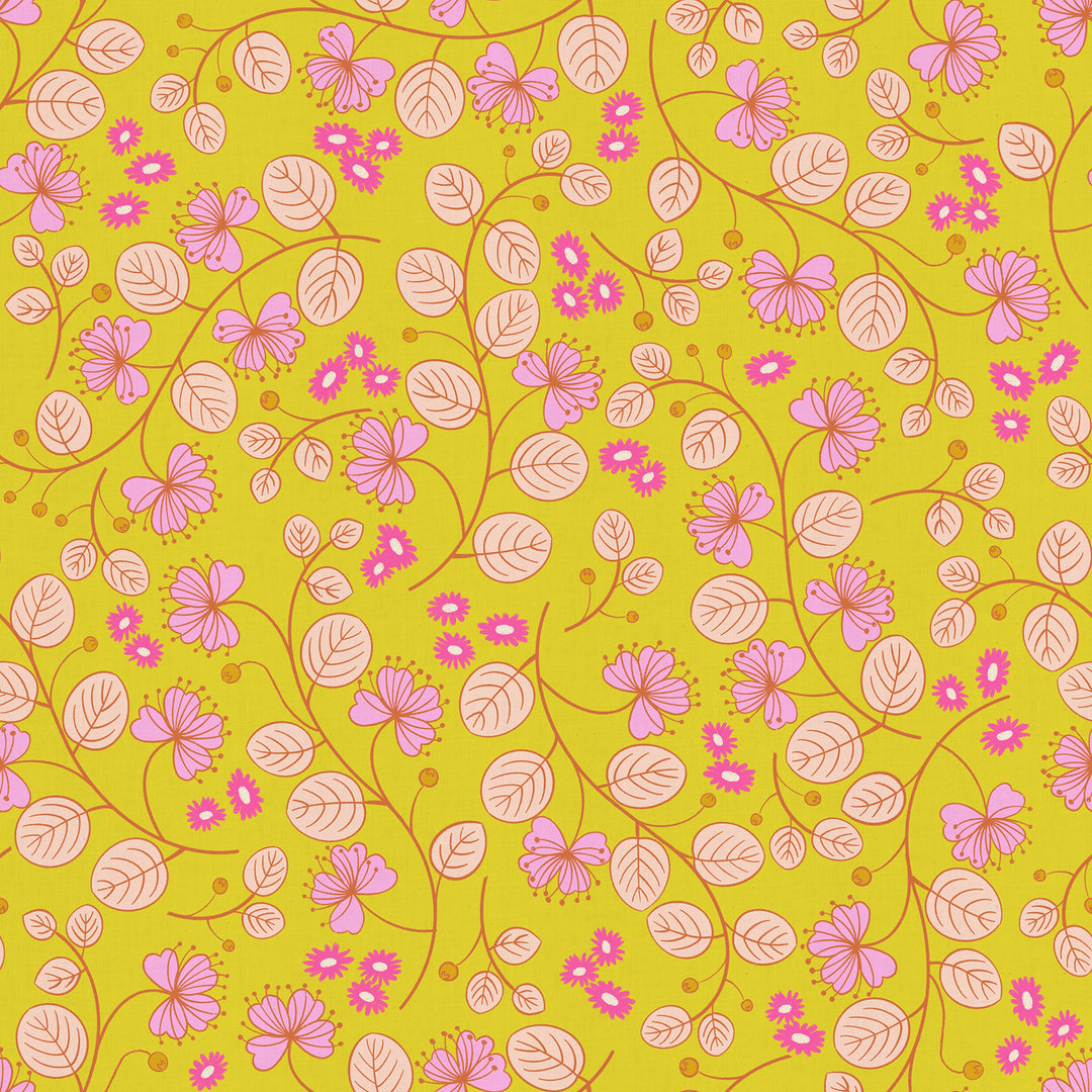 Caper Floral - Citron - Lofi Linens by Ruby Star Society