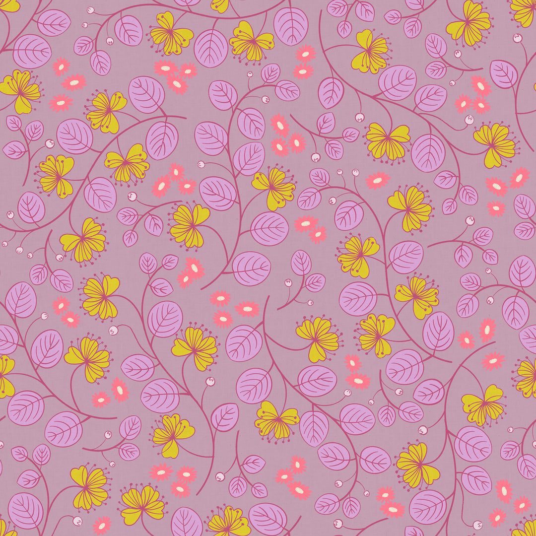 Caper Floral - Lilac - Lofi Linens by Ruby Star Society