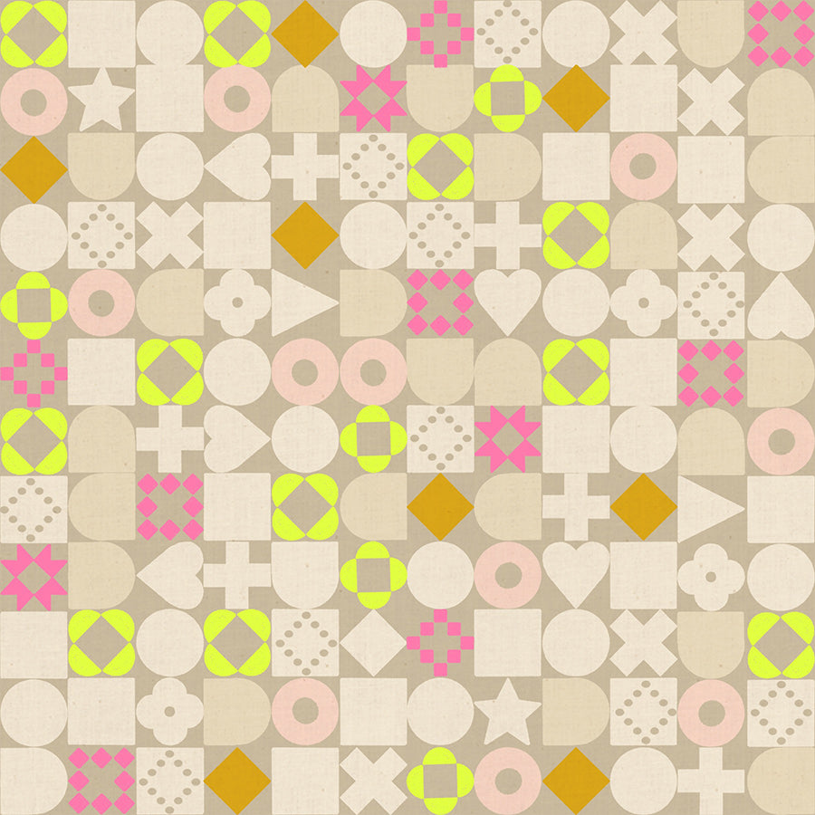 Blocked - Khaki - Lofi Linens by Ruby Star Society