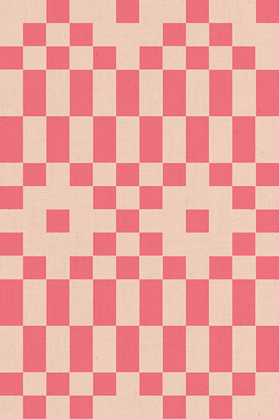 Bitmapped - Neon Coral - Lofi Linens by Ruby Star Society