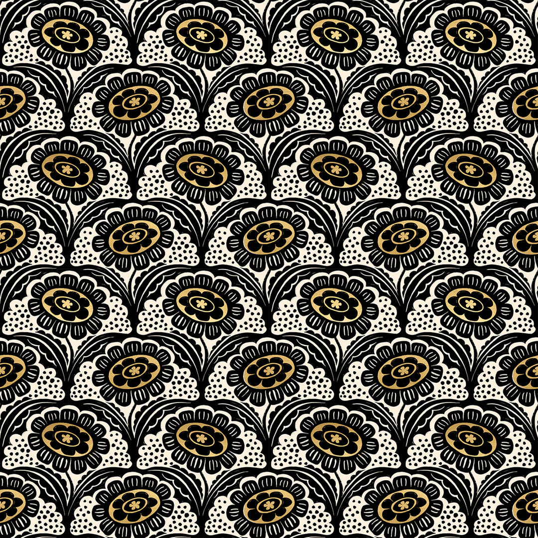 Scallop Flower - Metallic Gold - Ink Shop