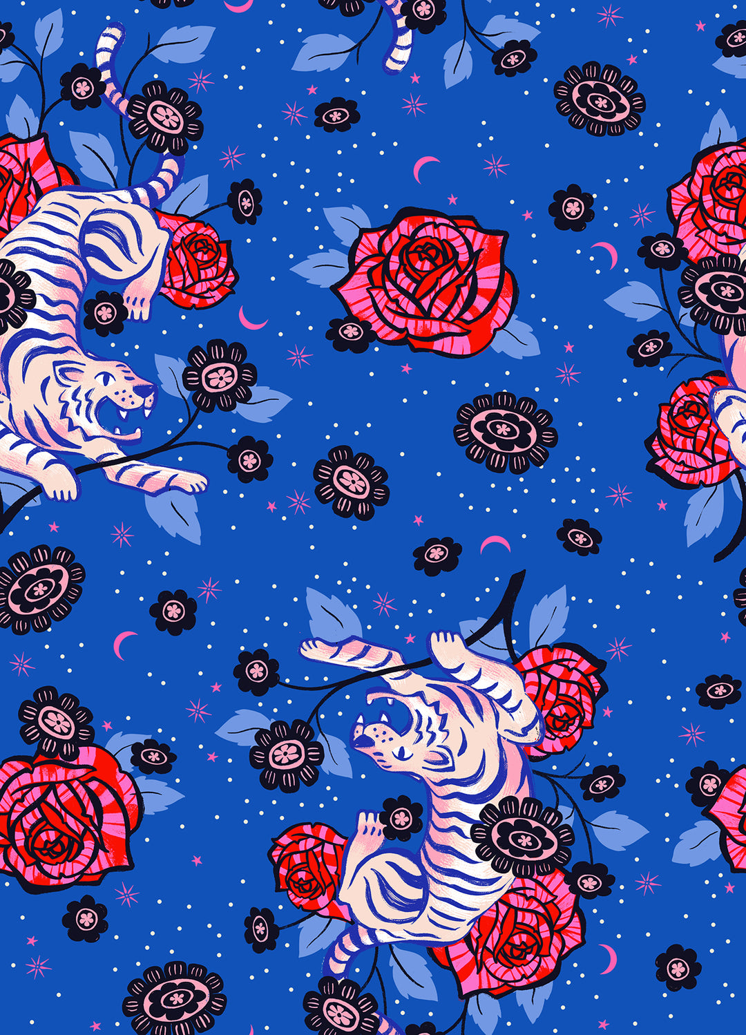 Tiger Rose - Blue Ribbon - Ink Shop