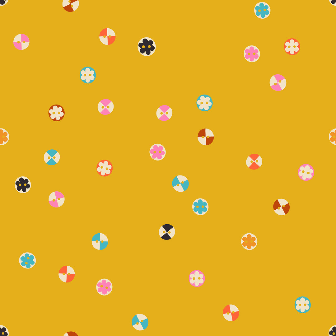 Buttons - Goldenrod - Ruby Star Collaborative Collection