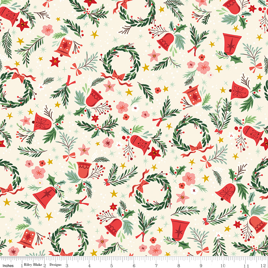 Berries and Boughs - Ivory Sparkle - Carol by Jill Howarth