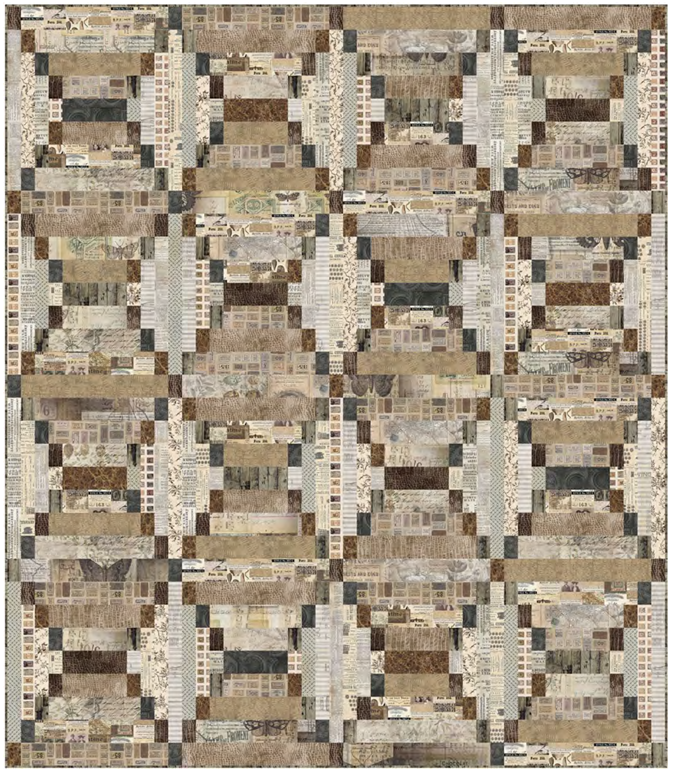 Weathered Digital Quilt Top - Tim Holtz