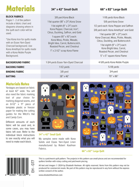 Happy Halloween Patterns By Elizabeth Hartman