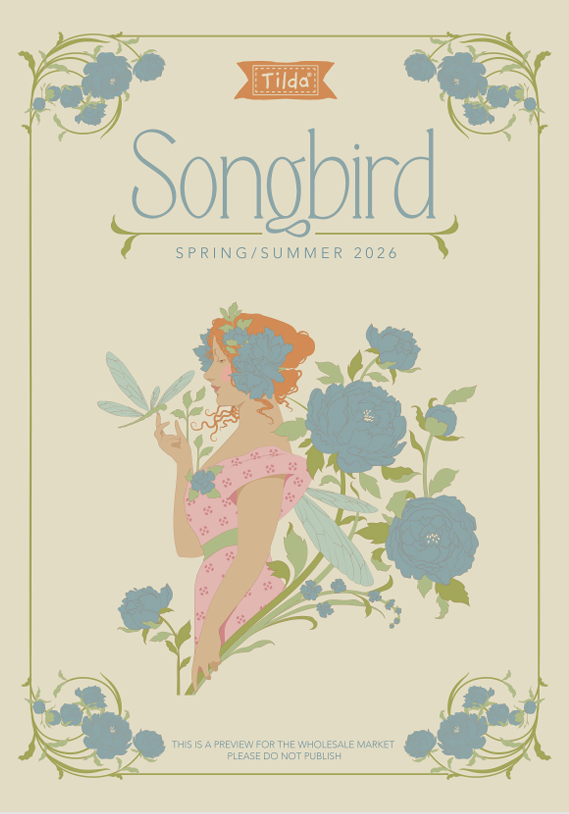 Songbird - Blue/Yellow Buttons- By Tilda