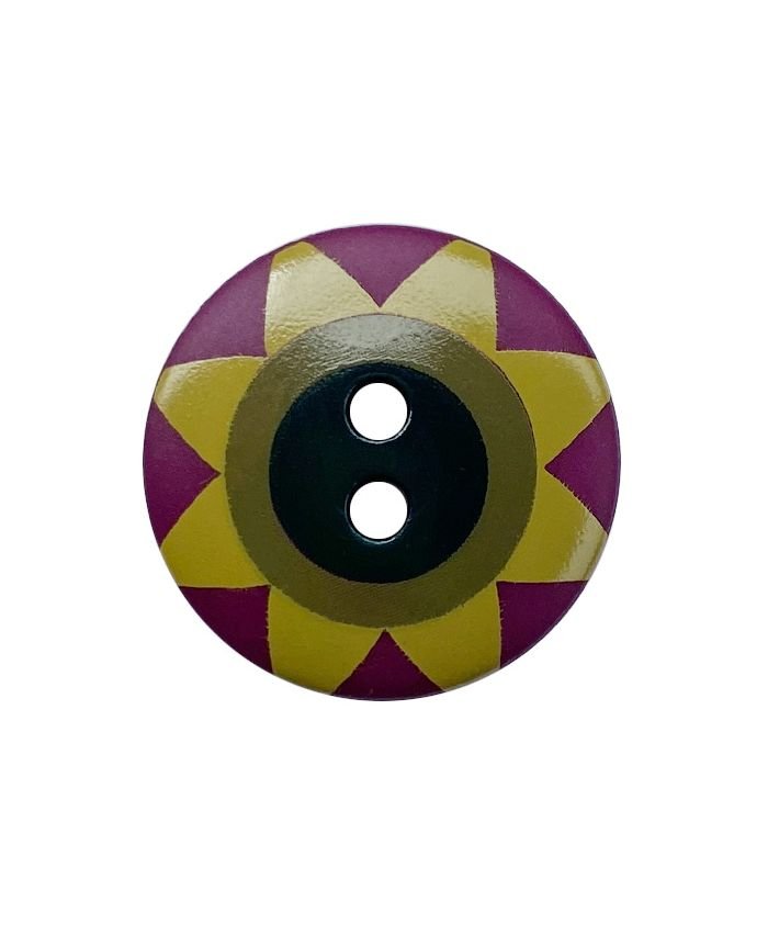 Button Flower Round - Purple Kaffe Fassett