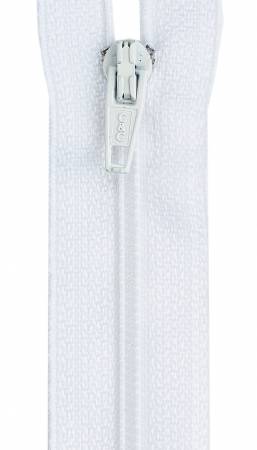 16in White All-Purpose Polyester Coil Zipper by Coats and Clark