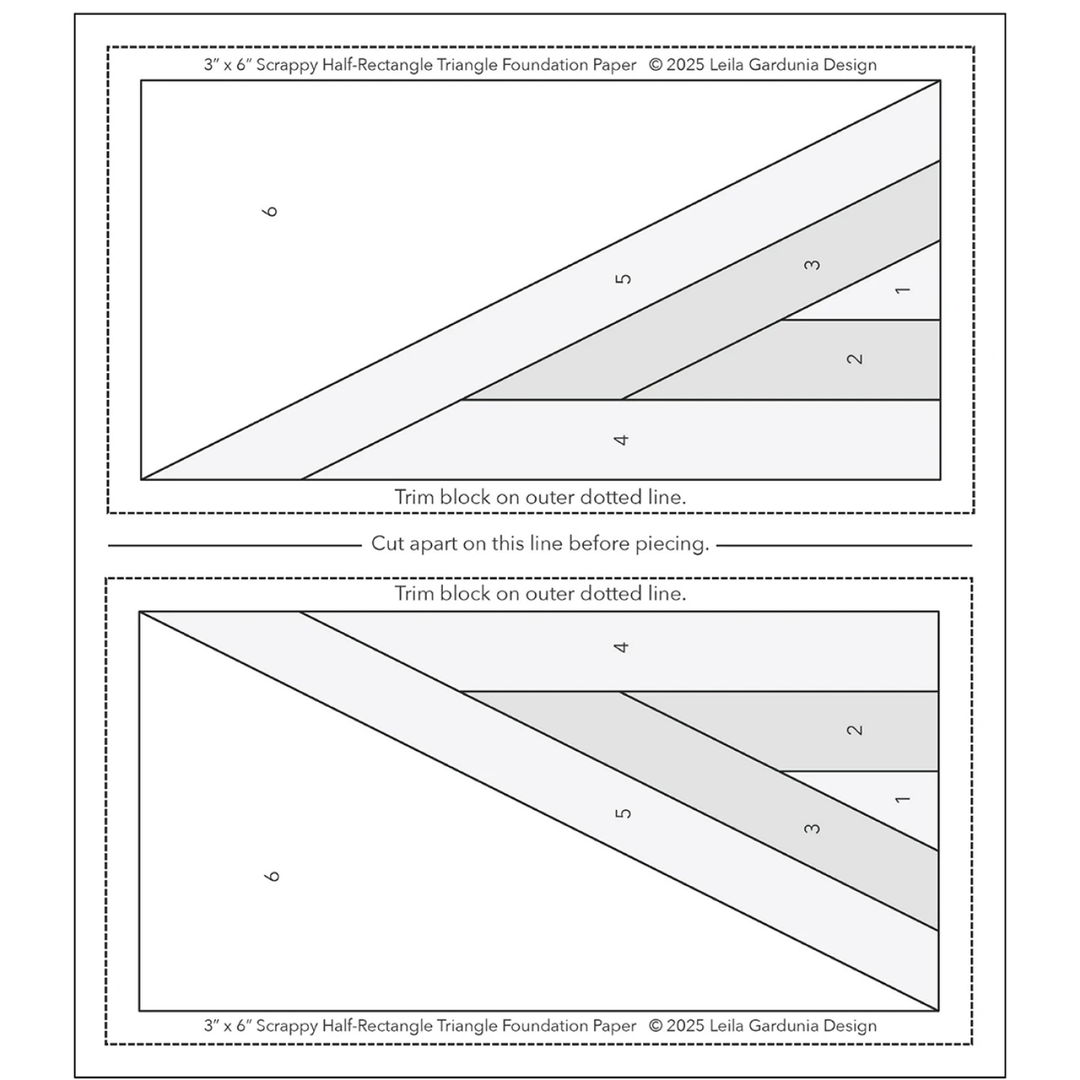 Scrappy Half-Rectangle Triangle Foundation Pad