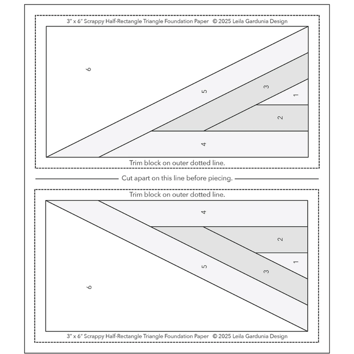 Scrappy Half-Rectangle Triangle Foundation Pad