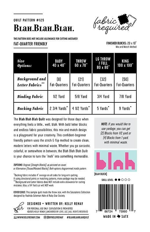 Blah Blah Blah by Kelly Renay