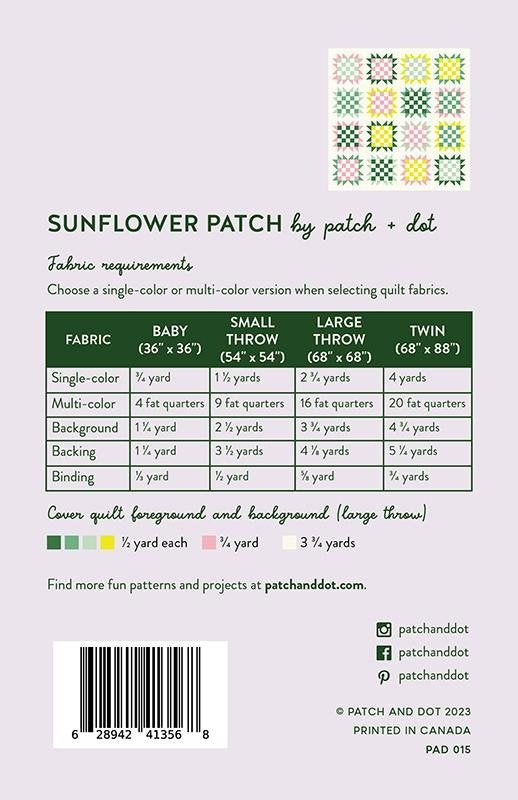Sunflower Patch - Patch and Dot