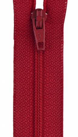 18in Red All-Purpose Polyester Coil Zipper by Coats and Clark