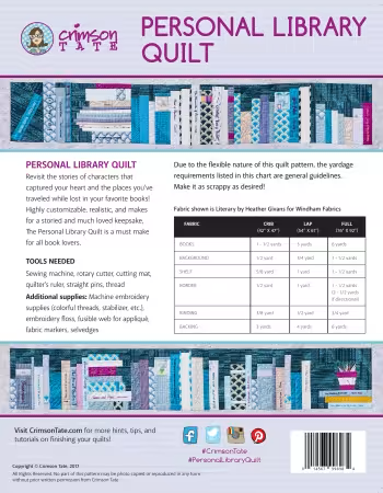 Personal Library Quilt