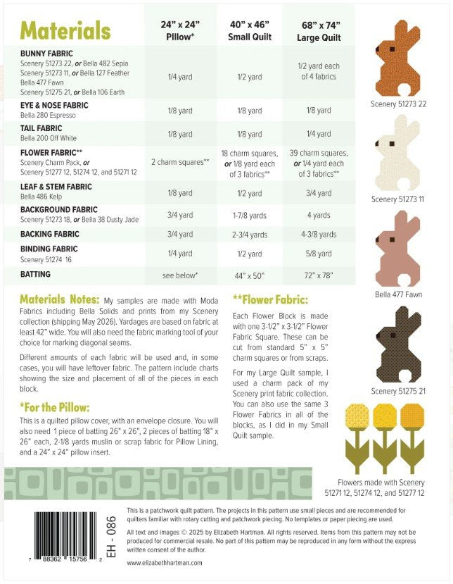Cottontails Quilt Pattern - Elizabeth Hartman