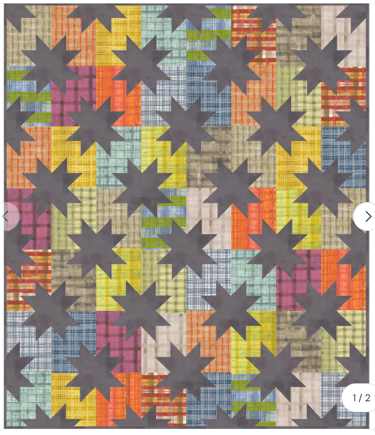 Star Pop II Quilt Kit  - The Plaid One by Marcia Derse