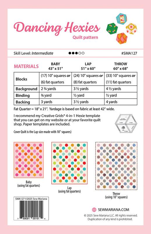Dancing Hexies Pattern by Sew Mariana
