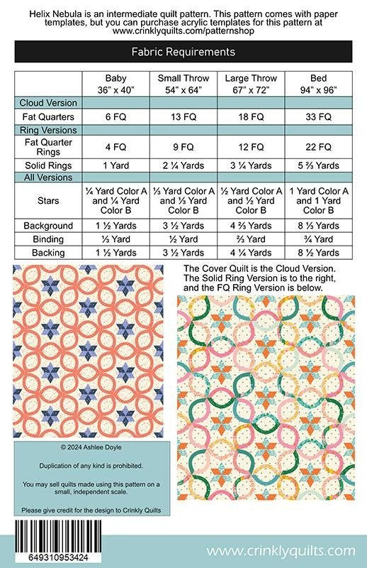 Helix Nebula Quilt Pattern Crinkly Quilts