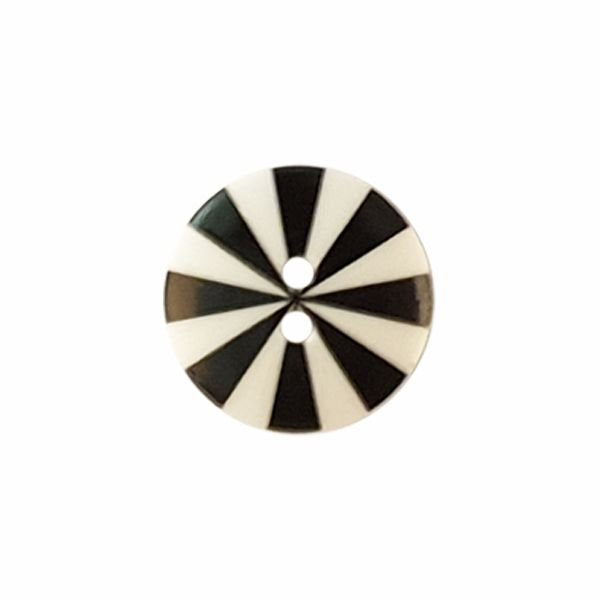 Button Peppermint Round - White/Black Kaffe Fassett